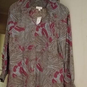 NWT, Long sleeve blouse size 1X